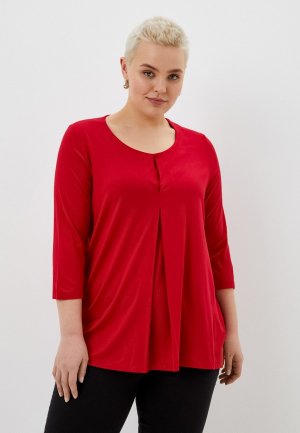 Блуза Ulla Popken. Цвет: красный