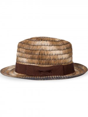Шляпа-трилби с лентой PAUL SMITH. Цвет: коричневый