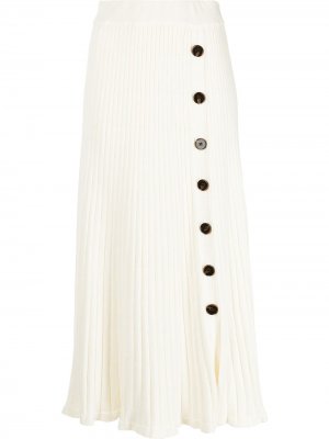 Плиссированная юбка миди на пуговицах Anna Quan. Цвет: нейтральные цвета