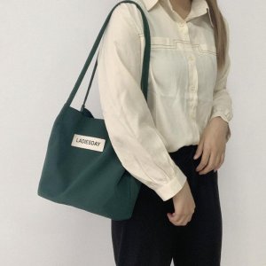 Женская холщовая сумка, сумка на плечо, японская для студентов колледжа Харадзюку, простая из сотни тканей VIA ROMA