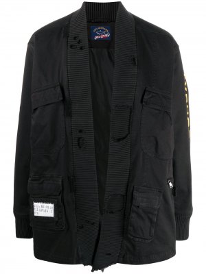 Куртка без застежки с нашивками Greg Lauren X Paul & Shark. Цвет: черный