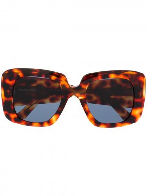 Солнцезащитные очки Blow в квадратной оправе Balenciaga Eyewear. Цвет: коричневый