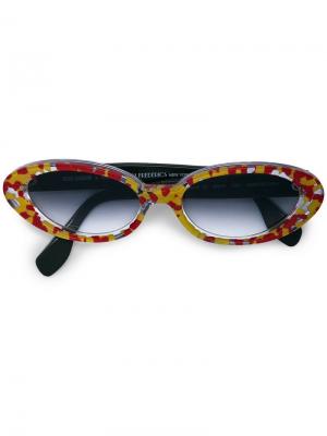 Солнцезащитные очки в прозрачной оправе Rosie Assoulin. Цвет: желтый