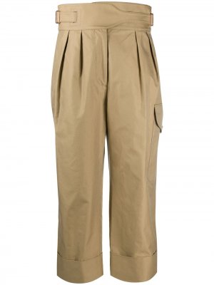 Укороченные брюки с завышенной талией See by Chloé. Цвет: нейтральные цвета