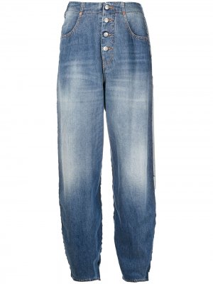 Зауженные джинсы MM6 Maison Margiela. Цвет: синий