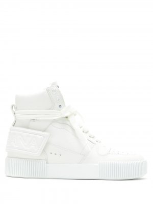 Высокие кроссовки с тисненым логотипом Dolce & Gabbana. Цвет: белый