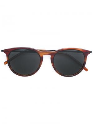 Солнцезащитные очки в круглой оправе Tomas Maier Eyewear. Цвет: коричневый