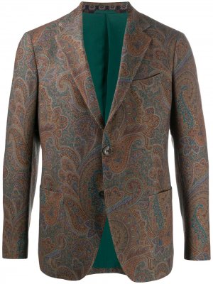 Пиджак с узором пейсли Etro. Цвет: коричневый