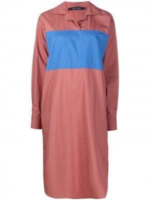 Sofie Dhoore платье-рубашка в стиле колор-блок D'hoore. Цвет: розовый
