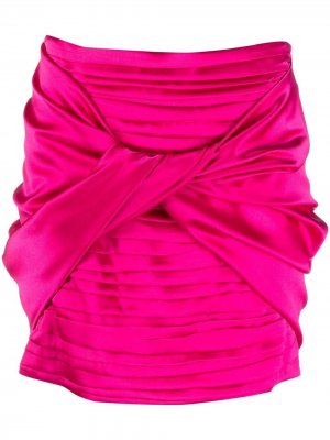 Юбка мини со сборками Magda Butrym. Цвет: розовый