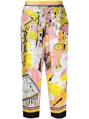 Укороченные брюки с принтом Battistero Emilio Pucci. Цвет: розовый