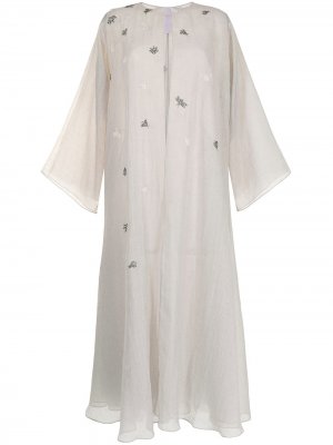 Длинное платье-мантия с пайетками SHATHA ESSA. Цвет: нейтральные цвета