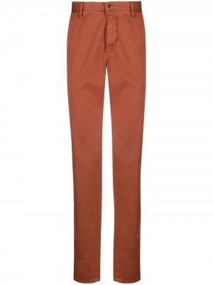 Прямые брюки Incotex. Цвет: оранжевый