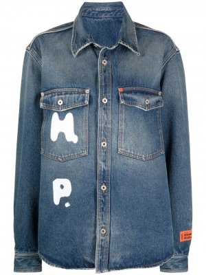 Джинсовая куртка с логотипом Heron Preston. Цвет: синий