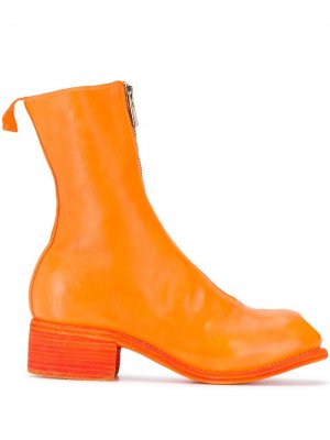 Ботинки на молнии Guidi. Цвет: оранжевый