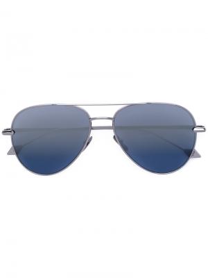 Солнцезащитные очки авиаторы Brioni. Цвет: металлический