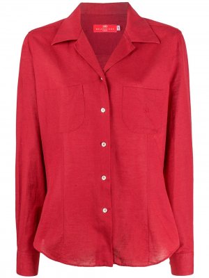 Рубашка 2000-х годов с накладным карманом Balenciaga Pre-Owned. Цвет: красный