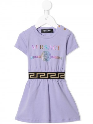 Толстовка с голографическим логотипом Medusa Young Versace. Цвет: фиолетовый