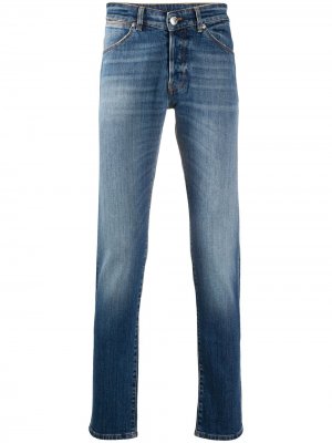 Узкие джинсы средней посадки Pt01. Цвет: синий