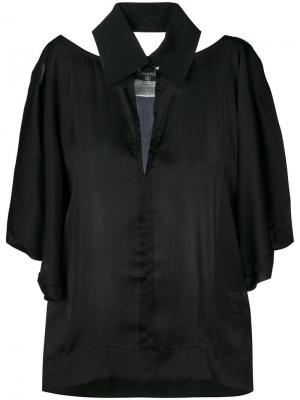 Блузка 2000-х годов с вырезными деталями Chanel Pre-Owned. Цвет: черный