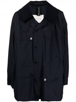 Куртка System с вельветовым воротником Mackintosh. Цвет: синий