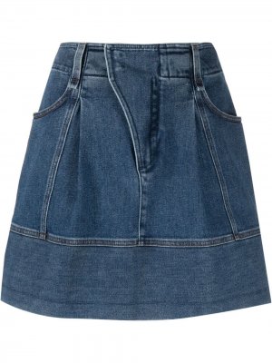 Джинсовая юбка А-силуэта Chloé. Цвет: синий