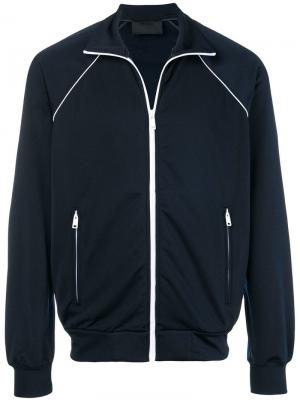 Спортивная куртка на молнии Prada. Цвет: синий