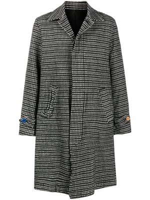 Однобортное пальто с вышивкой UNDERCOVER. Цвет: черный