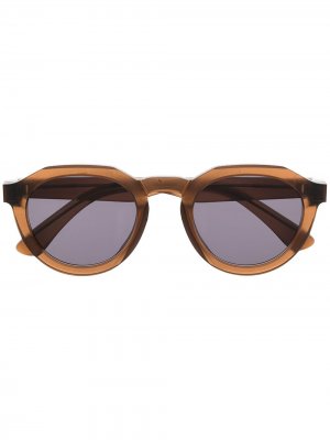 Солнцезащитные очки из коллаборации с Maison Margiela Mykita. Цвет: коричневый