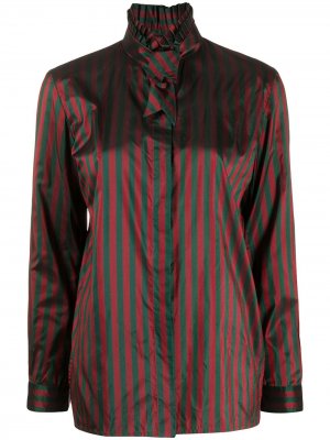 Полосатая рубашка 1990-х годов Gucci Pre-Owned. Цвет: красный