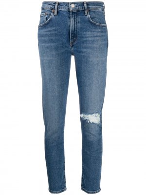 Укороченные джинсы средней посадки AGOLDE. Цвет: синий