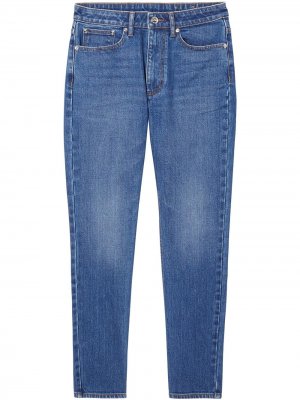 Прямые джинсы средней посадки Burberry. Цвет: синий
