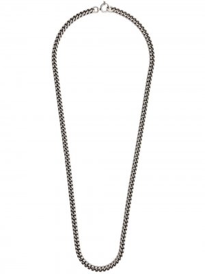 Серебряная цепочка на шею с крупными звеньями Ann Demeulemeester. Цвет: серебристый