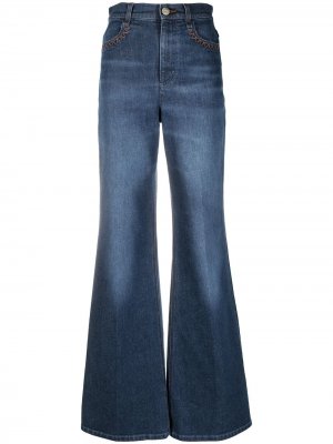 Расклешенные джинсы с завышенной талией Chloé. Цвет: синий