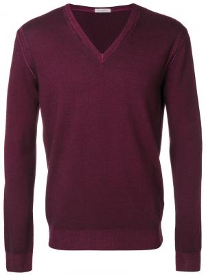 Трикотажный свитер Paolo Pecora. Цвет: розовый и фиолетовый