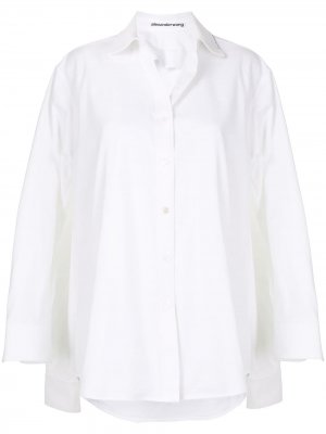 Рубашка оверсайз с длинными рукавами Alexander Wang. Цвет: белый