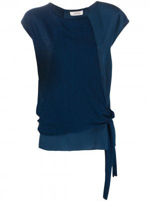 Блузка со вставками и завязками сбоку Dorothee Schumacher. Цвет: синий