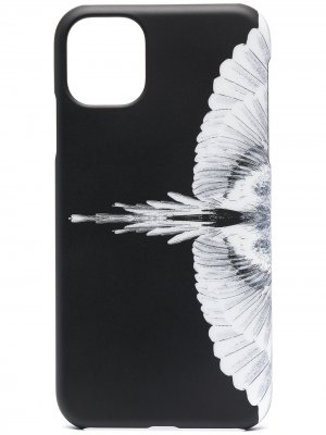 Чехол для iPhone 11 с принтом Wings Marcelo Burlon County of Milan. Цвет: черный