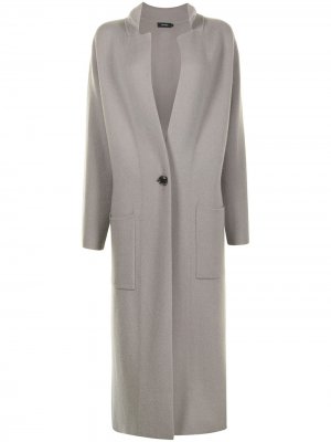 Однобортное пальто Lisa Yang. Цвет: серый