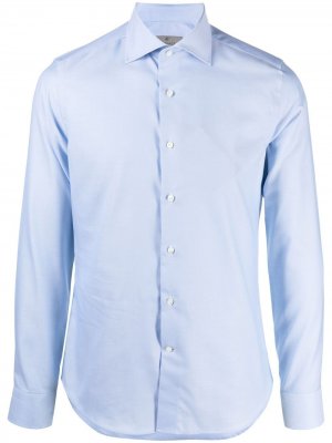 Рубашка с заостренным воротником Canali. Цвет: синий