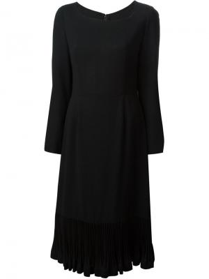 Платье с плиссированным подолом LANVIN Pre-Owned. Цвет: черный