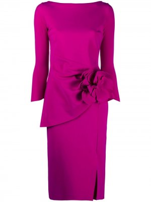 Платье с цветочной аппликацией Le Petite Robe Di Chiara Boni. Цвет: фиолетовый