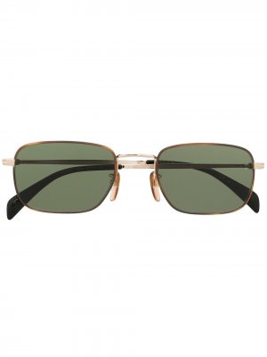 Солнцезащитные очки в прямоугольной оправе Eyewear by David Beckham. Цвет: золотистый