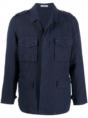Куртка-рубашка на пуговицах Boglioli. Цвет: синий