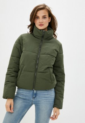 Куртка утепленная Jacqueline de Yong. Цвет: зеленый
