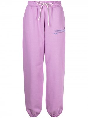 Спортивные брюки с надписью MSGM. Цвет: фиолетовый