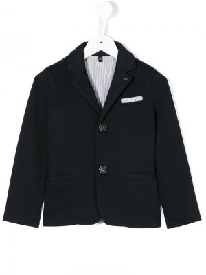 Блейзер с платком Emporio Armani Kids. Цвет: синий