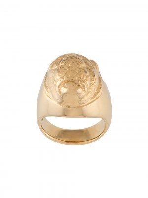 Позолоченный перстень Lions Head VICTORIA STRIGINI. Цвет: золотистый
