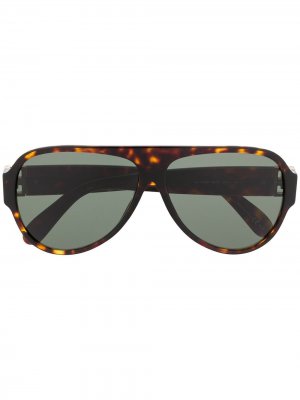 Солнцезащитные очки-авиаторы черепаховой расцветки Givenchy Eyewear. Цвет: коричневый