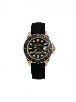 Наручные часы Yacht-Master 37 мм 2016-го года pre-owned Rolex. Цвет: черный